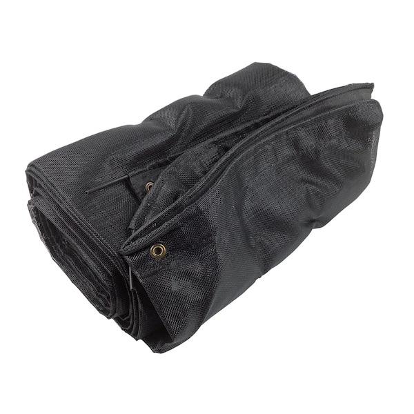 Us Tarp Hd Black Mesh Tarp, 100 In. X 28 Ft - 100-28-BM