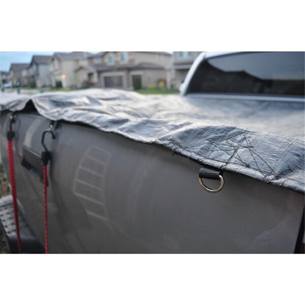 Tepee Supplies 8 x 10 ft. Heavy Duty Polyethylene Tarp; Black - TE2515136