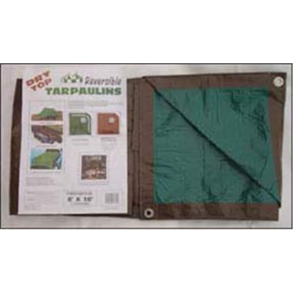 Patioplus 10ft. X 20ft. Brown & Green Dry Top Reversible Polyethylene Tarp  1102 - PA3540543