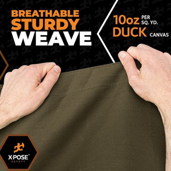 Xpose Safety Tarp, 10 ft x 12 ft, 10 oz, Olive Drab, Canvas - CTOD10-1012-X