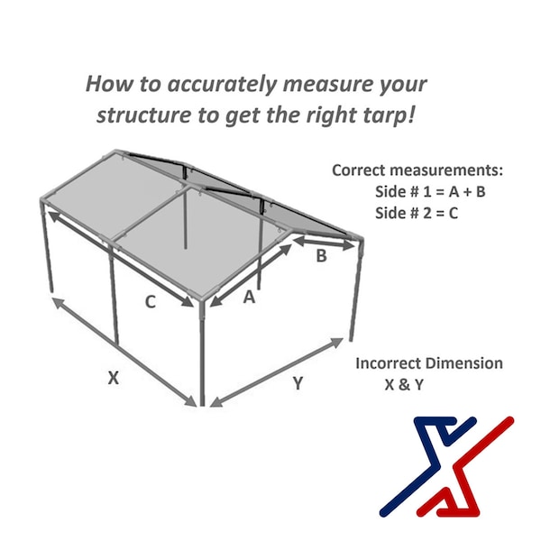 X1 Tools Heavy Duty Tarp, 24 ft x 36 ft, Blue - X1T-CAN-T06-BLU-3624