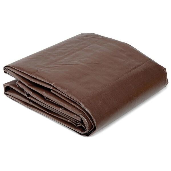 Global Industrial Super Heavy Duty Tarp, 16, Brown, Polyethylene - 298590