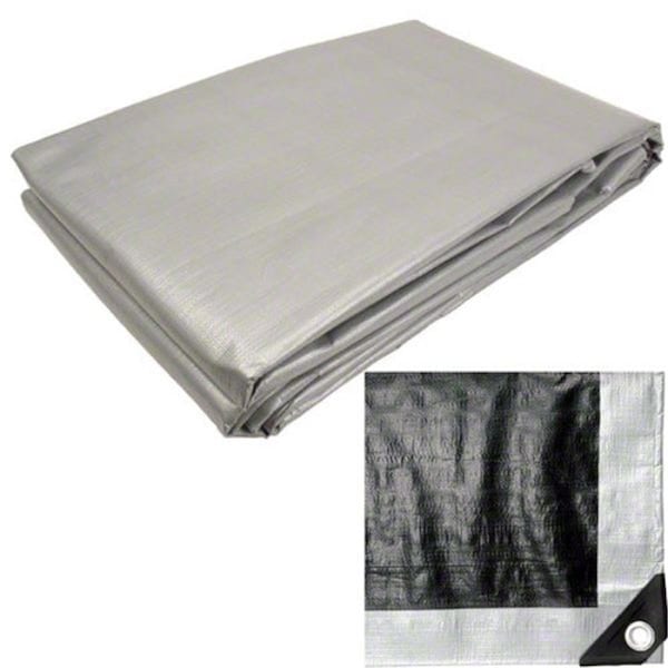 Nunc Patio Supplies 16 x 20 in. Polyethylene Storage Tarp Cover; Silver & Black - NU3242054
