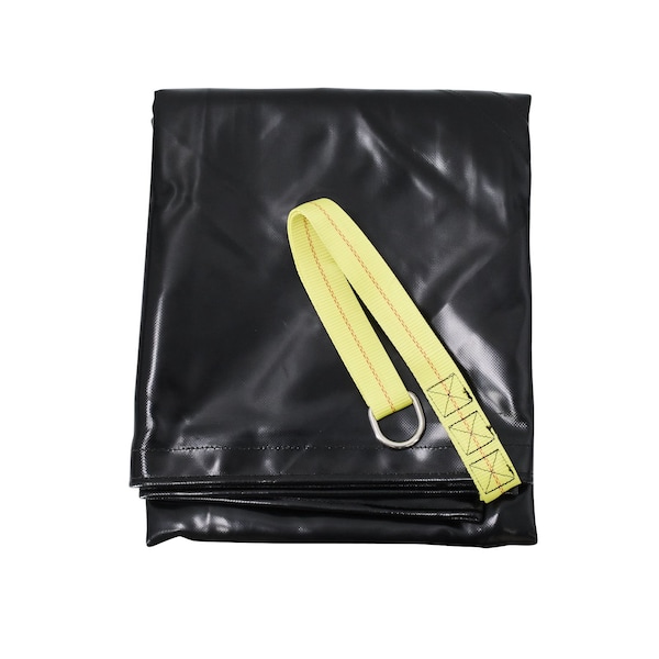 Tarps Now Tarp, 10 ft x 10 ft, 50 Mil, Black, Vinyl - DLT40-1010