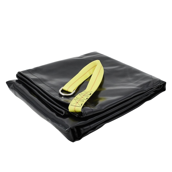 Tarps Now Tarp, 10 ft x 10 ft, 50 Mil, Black, Vinyl - DLT40-1010