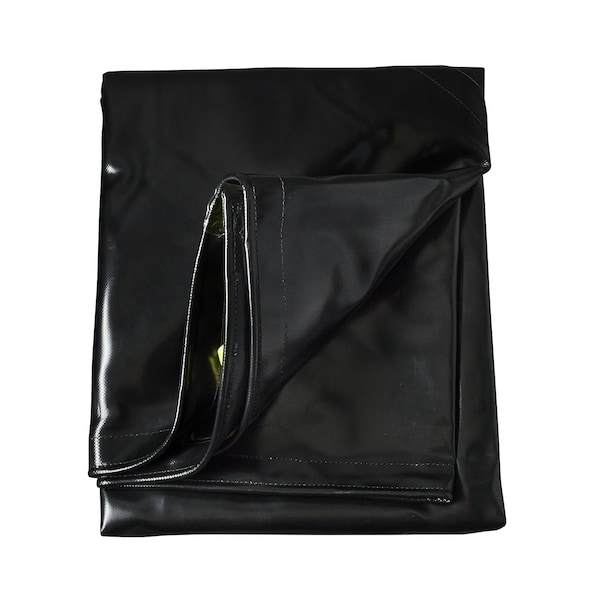 Tarps Now Tarp, 10 ft x 10 ft, 50 Mil, Black, Vinyl - DLT40-1010