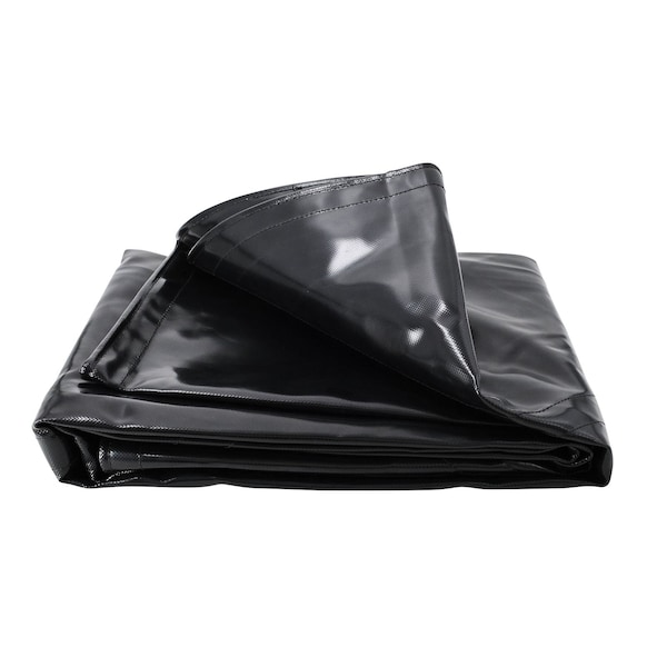Tarps Now Tarp, 10 ft x 10 ft, 50 Mil, Black, Vinyl - DLT40-1010