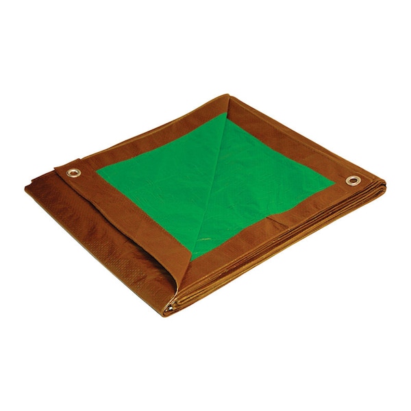 Foremost Tarp 12 ft x 16 ft Tarp, Brown/Green - 11216