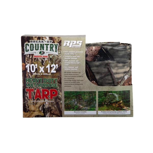 Rps Outdoors 10 ft x 12 ft Tarp, Mossy Oak Camo - SI-9002C