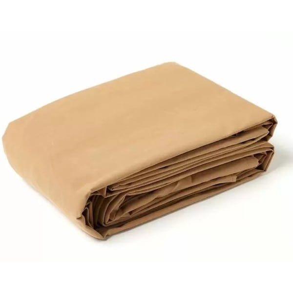 Tarps Now Heavy Duty Tarp, 16 ft x 20 ft, 20 Mil, Tan, Polyester / Canvas - FSPCTN-1620
