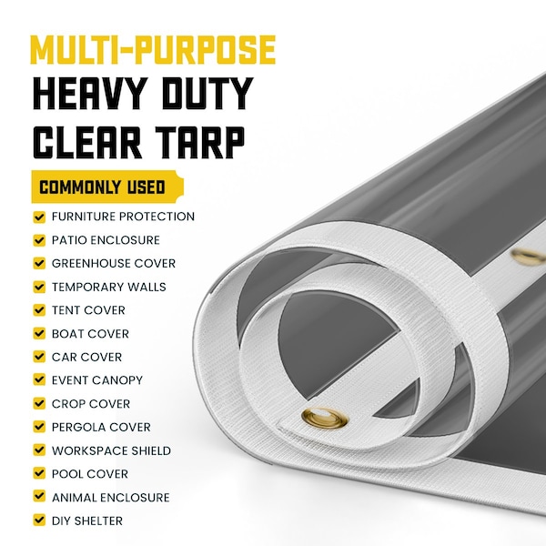 Core Tarps Tarp, 30 ft x 50 ft, 30 Mil, Gray, Polyethylene, UV Resistant - CT-202-30X50