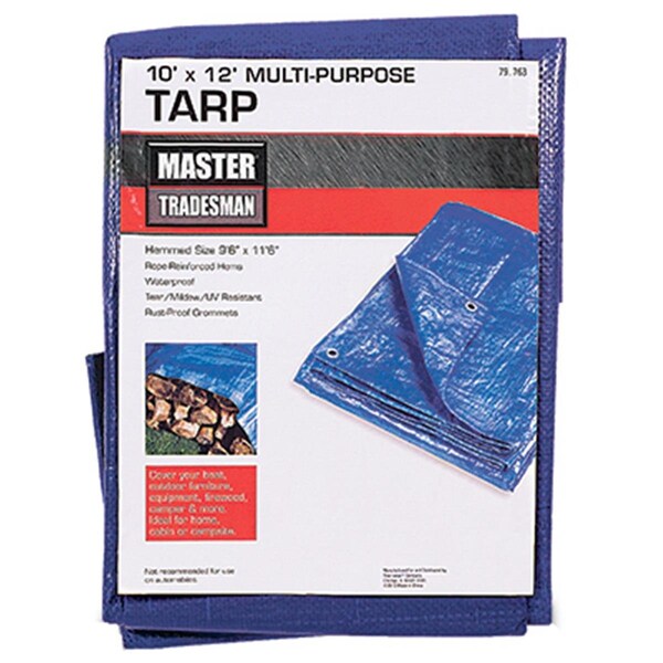 Master Tradesman MT 10 X 12 BLUE 10 x 12 ft. Polyethylene Storage Tarp Cover - Blue - 797763