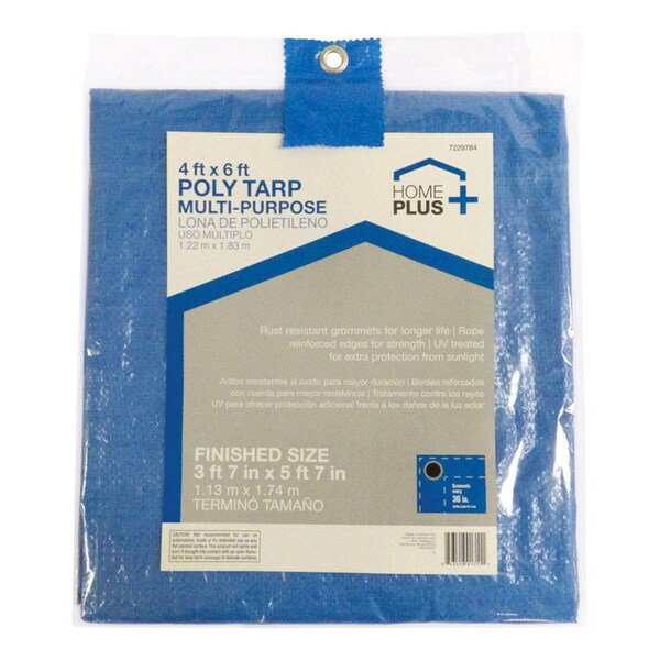 Home Plus Standard Duty Tarp, Blue - P46-88W