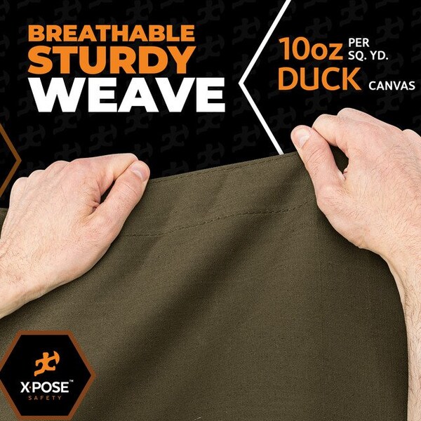Xpose Safety Tarp, 12 ft x 24 ft, 10 oz, Olive Drab, Canvas - CTOD10-1224-X