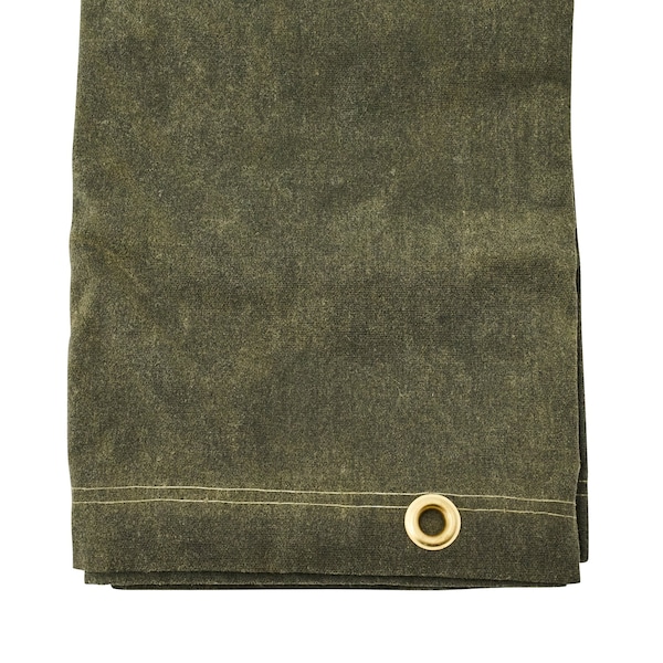 Tarps Now Tarp, 10 ft x 16 ft, 30 Mil, Olive Drab, Cotton Canvas - CS-CWD15-1016