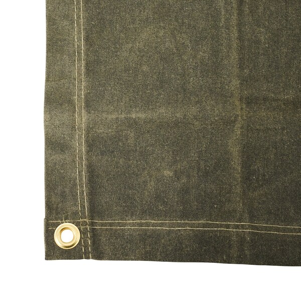 Tarps Now Tarp, 10 ft x 16 ft, 30 Mil, Olive Drab, Cotton Canvas - CS-CWD15-1016