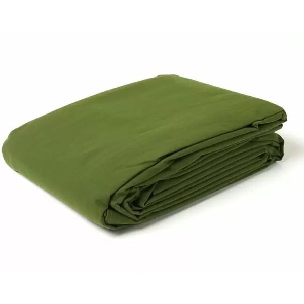 Tarps Now Heavy Duty Tarp, 8 ft x 12 ft, 20 Mil, Olive Green, Polyester / Canvas - FSPCGN-0812