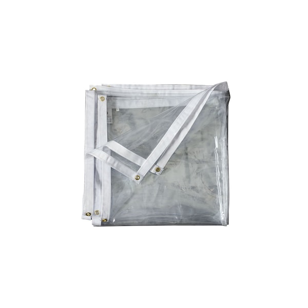 Tarps Now Tarp, 6 ft x 8 ft, 20 Mil, Clear, Clear PVC - FS-CV20-0608