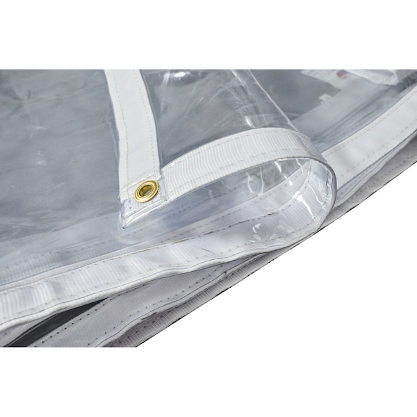 Tarps Now Tarp, 6 ft x 8 ft, 20 Mil, Clear, Clear PVC - FS-CV20-0608