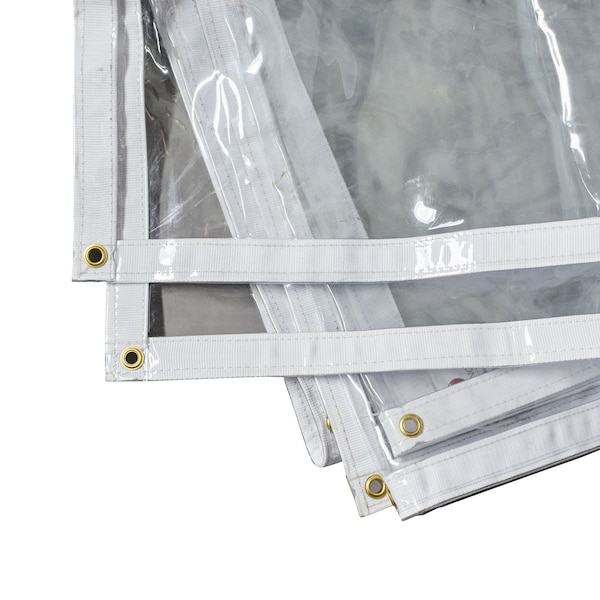 Tarps Now Tarp, 6 ft x 8 ft, 20 Mil, Clear, Clear PVC - FS-CV20-0608