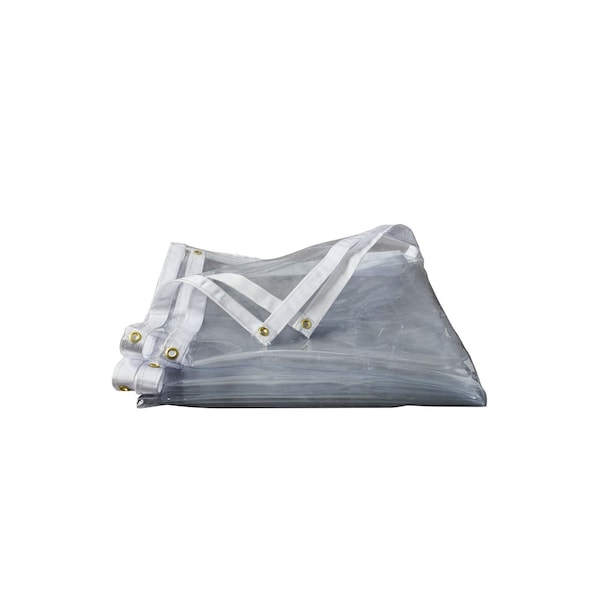 Tarps Now Tarp, 6 ft x 8 ft, 20 Mil, Clear, Clear PVC - FS-CV20-0608
