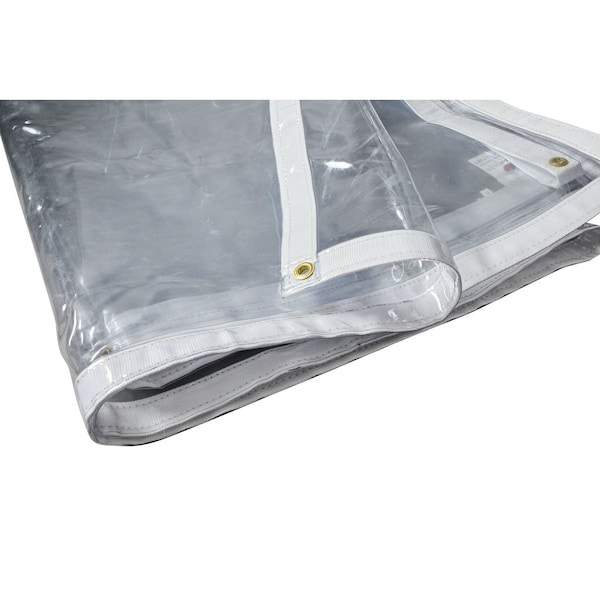 Tarps Now Tarp, 6 ft x 8 ft, 20 Mil, Clear, Clear PVC - FS-CV20-0608