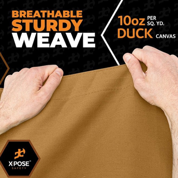 Xpose Safety Tarp, 10 ft x 16 ft, 10 oz, Tan, Canvas - CTT10-1016-X