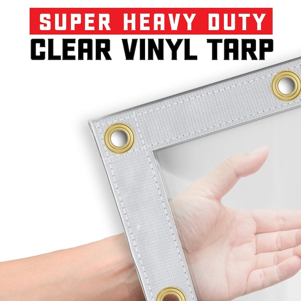 Core Tarps Tarp, 16 ft x 20 ft, 30 Mil, Clear, Polyethylene, UV Resistant - CT-201-16X20