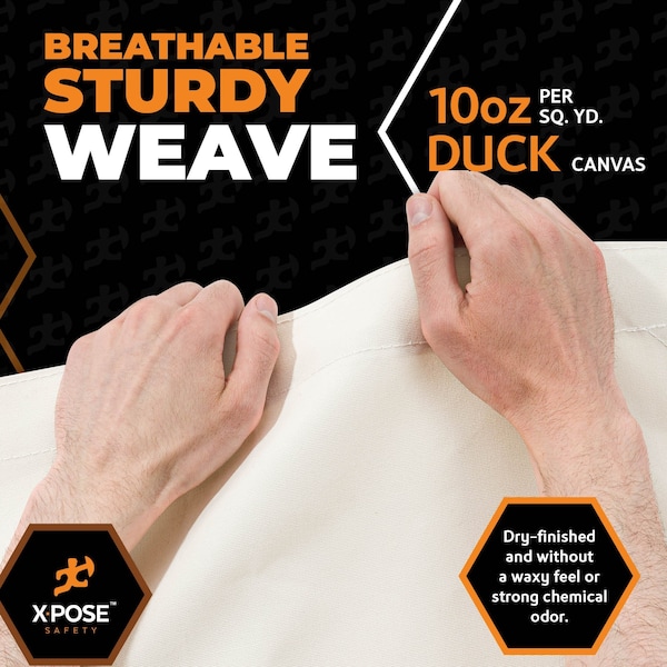 Xpose Safety Tarp, 8 ft x 30 ft, 10 oz, White, Canvas - CTW10-830-X
