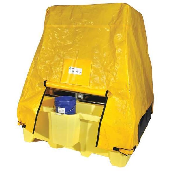 Enpac Tarp Cover, 76 in x 80 in x 73 3/4 in, 73 3/4 in, Yellow, HDPE - 5469-TARP