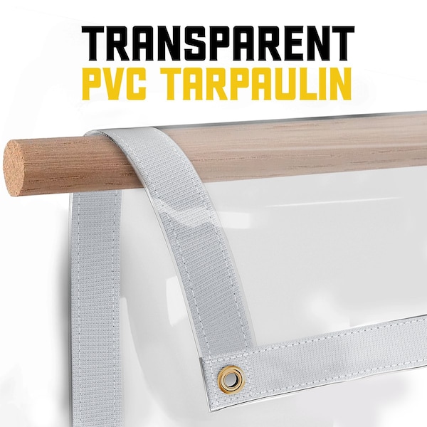 Core Tarps Tarp, 12 ft x 12 ft, 30 Mil, Clear, Polyethylene, UV Resistant - CT-201-12X12