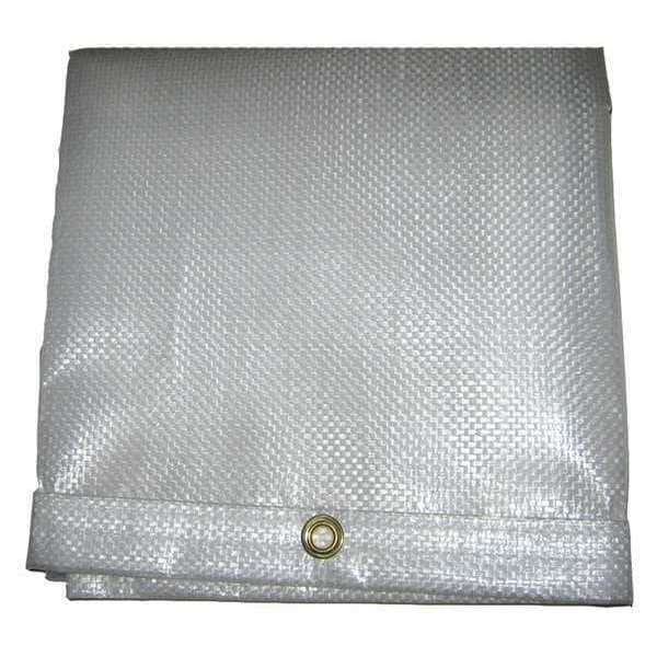 Mauritzon Heavy Duty Tarp, 38 ft 6 in x 39 ft 4 in, 20 Mil, White, Polyethylene, UV Resistant - TTS-20000-4040