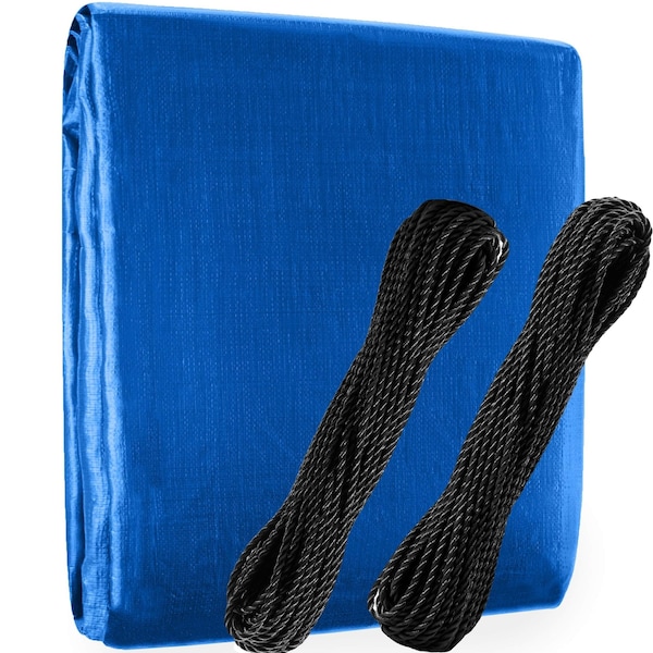 Jaydee Boen Tarpaulin, FEMA-Compliant 20ftx 25ft, Blue - BT-2025FR-KIT