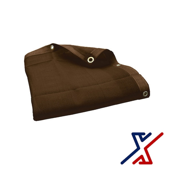 X1 Tools Heavy Duty Tarp, 8 ft x 16 ft, Brown - X1T-CAN-MES-BRO-1608
