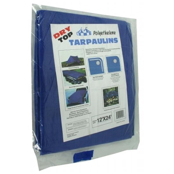 Foremost Tarp Heavy Duty Tarp, 12 ft x 24 ft, Blue, Polyethylene - 1224