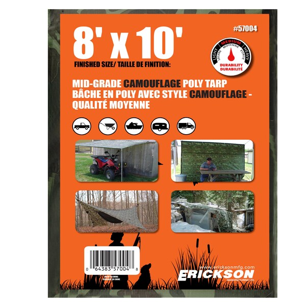 Erickson Tarp, 5 Mil, Camoflauge, Poylethelene Weave - 57004