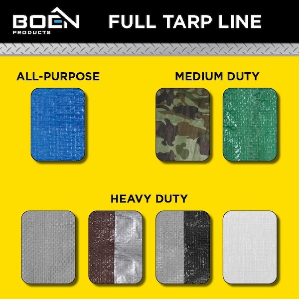 Boen Tarp, 5 Mil, 50 ft x 100 ft, Brown - BT-50100