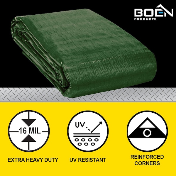 Boen Heavy Duty, 16 Mil, Thick Tarp, 20 x 30 ft - HGT-2030