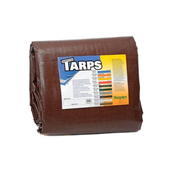 Harpster Of Philipsburg Heavy Duty Tarp, 12 ft x 16 ft, Brown, High-Density Polyethylene - BR12X16