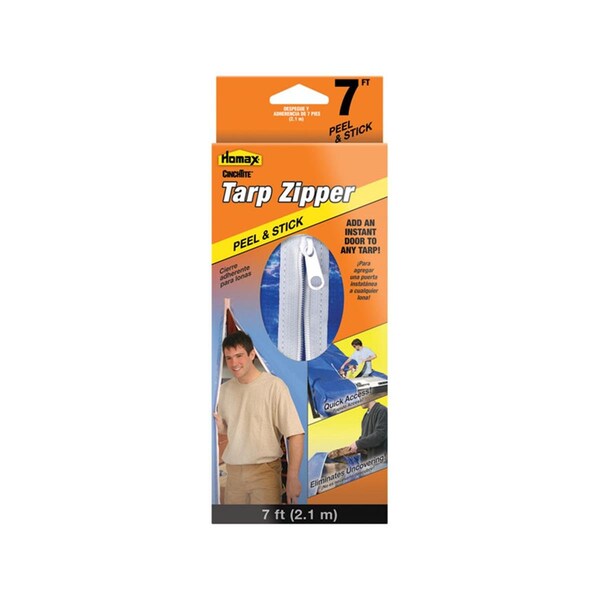 Gan Eden 0.25 x 7 ft. Plastic Tarp Zipper Door; Blue - GA3308569