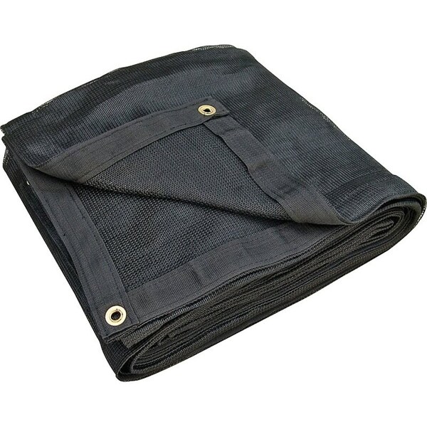 Prosource 742718 Mesh Tarpaulin, 10 ft L, 8 ft W, Polypropylene, Black - 742718/7024425