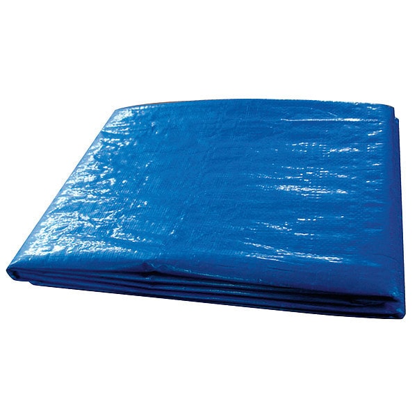 Zoro Select Standard Duty Tarp, 9 ft 6 in x 11 ft 4 in, 5.1 Mil, Blue, Polyethylene - 5WTL9