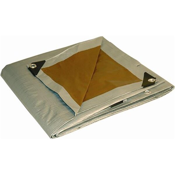 Guarderia 22640 26 x 40 ft. Heavy Duty Utility Poly Tarp, Silver & Brown - GU3007784