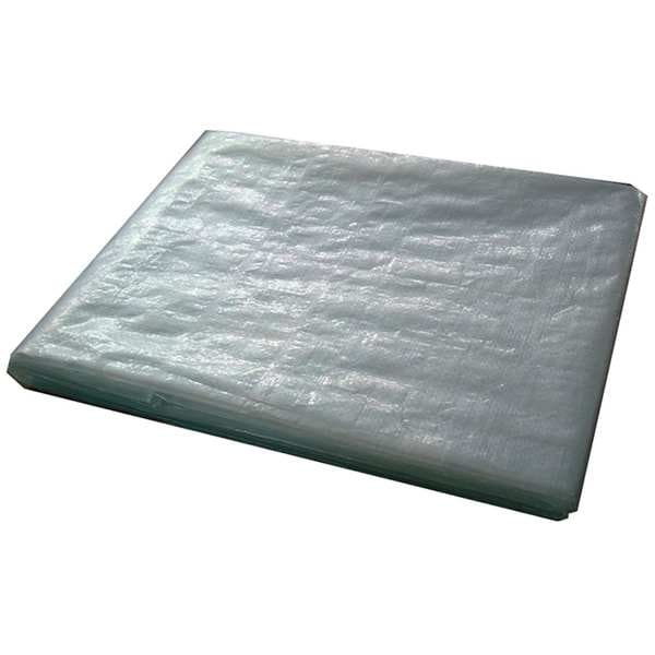 Zoro Select Standard Duty Tarp, 23 ft 10 in x 39 ft 4 in, 5.1 Mil, Transparent, Polyethylene - 5WTL5