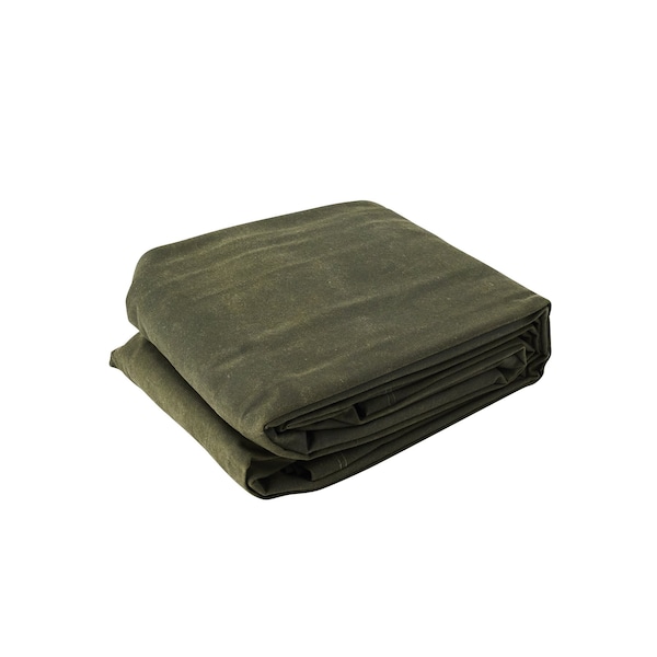 Tarps Now Tarp, 20 ft x 30 ft, 20 Mil, Olive Drab, Cotton Canvas - CS-CWD12-2030