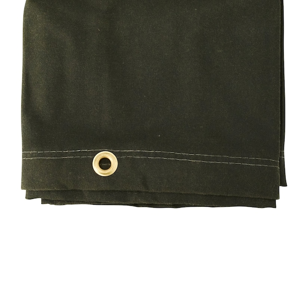 Tarps Now Tarp, 20 ft x 30 ft, 20 Mil, Olive Drab, Cotton Canvas - CS-CWD12-2030