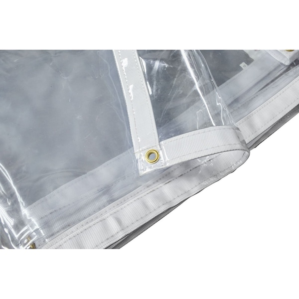 Tarps Now Tarp, 8 ft x 20 ft, 20 Mil, Clear, Clear PVC - FS-CV20-0820