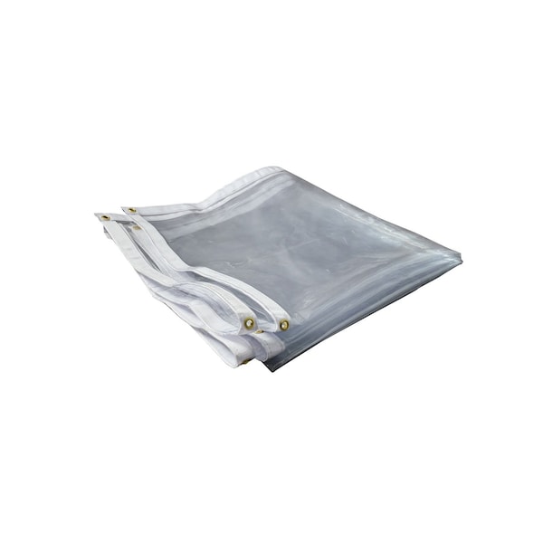 Tarps Now Tarp, 8 ft x 20 ft, 20 Mil, Clear, Clear PVC - FS-CV20-0820