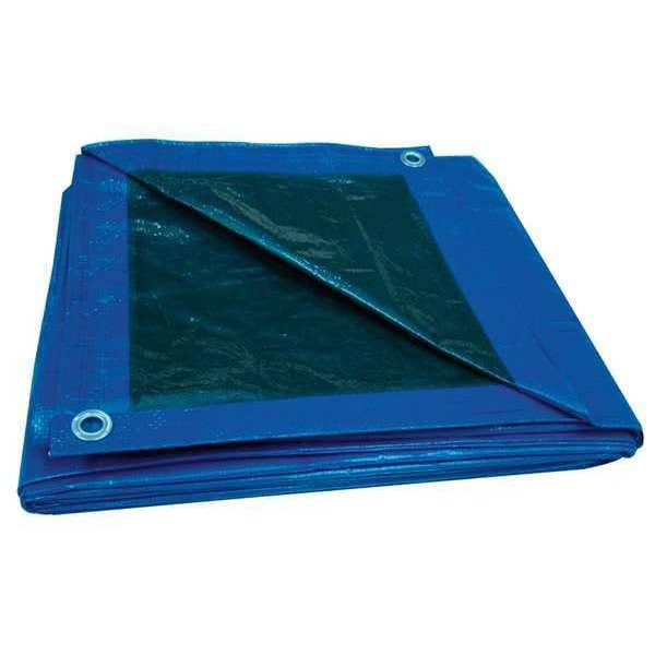 Zoro Select Standard Duty Tarp, 19 ft x 19 ft 6 in, 5.1 Mil, Blue, Polyethylene - 5WTK6