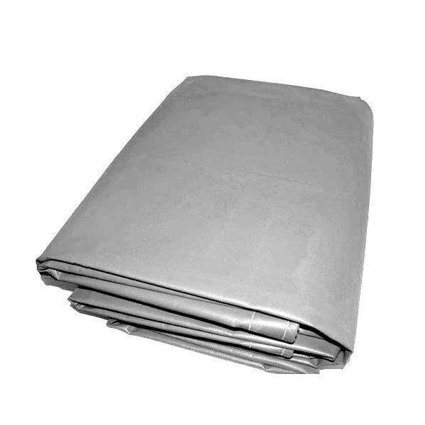 Tarps Now Heavy Duty Tarp, 5 ft x 5 ft, 20 Mil, Gray, Vinyl - FSVC18G-0505